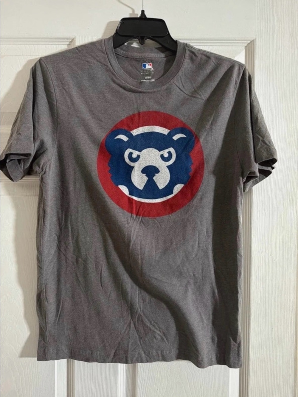 Genuine Merchandise Gray Short Sleeve Tee with Red & Blue Bear Logo